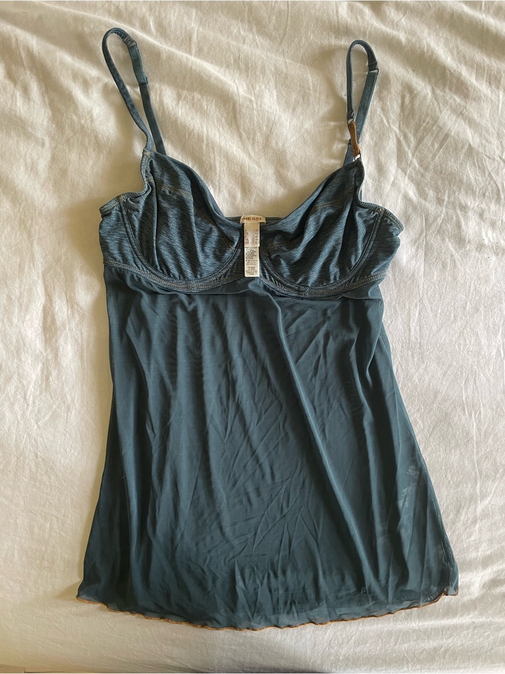 Mesh Diesel Camisole Slip Top